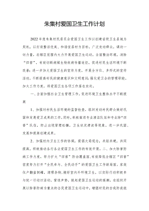 朱集村爱国卫生工作计划.docx
