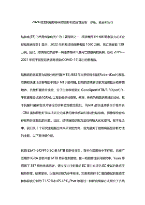 2024宿主抗结核感染的固有和适应性应答：诊断、疫苗和治疗.docx