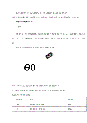 贴片电阻上丝印标注50B、10C是什么意思？.docx