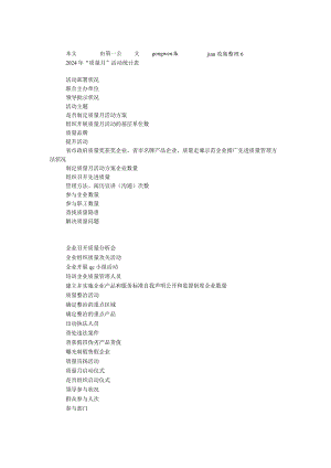 2024年“质量月”活动统计表.docx