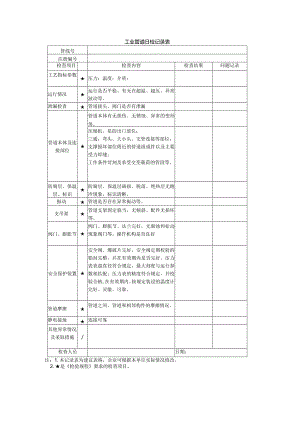 工业管道日检记录表.docx