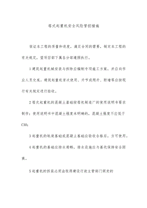 塔式起重机安全风险管控措施.docx
