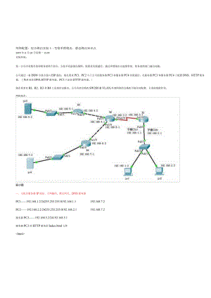 网络配置：综合路由实验1——考察单臂路由、静态路由知识点.docx