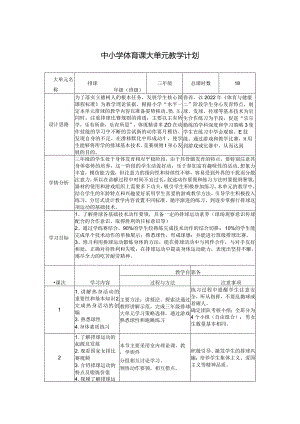 水平二三年级排球18课时大单元设计---正面双手垫球.docx