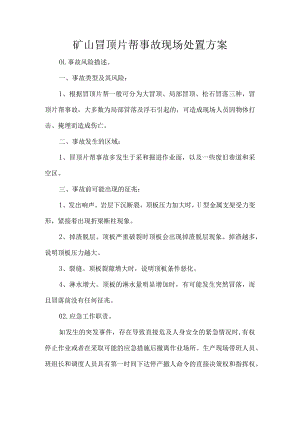 矿山冒顶片帮事故现场处置方案.docx