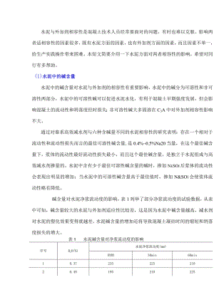 水泥对水泥与外加剂的相容性影响.docx
