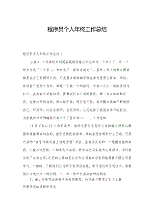程序员个人年终工作总结.docx