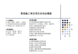 景观施工单位项目启动会模板.ppt