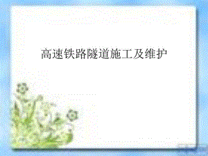 高速铁路瓦斯地段隧道施工工艺.ppt