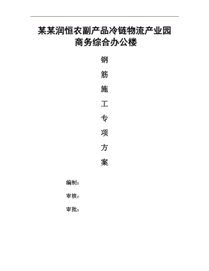 宁夏某商务综合办公楼钢筋施工专项方案.doc