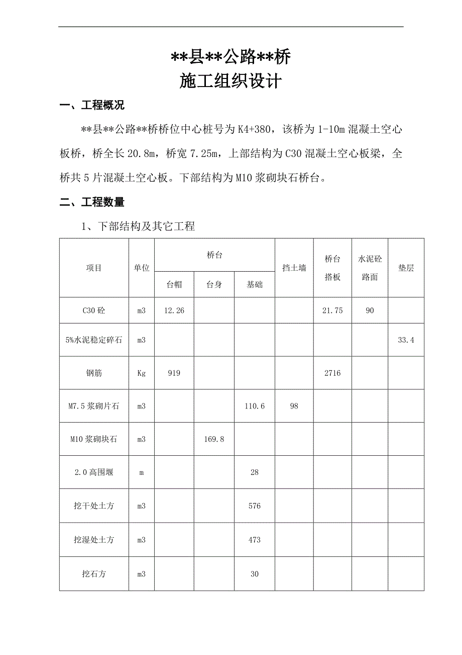 某小桥施工组织设计方案.doc_第1页