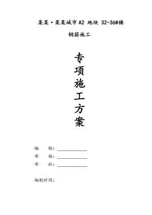 某钢筋工程专项施工方案.doc