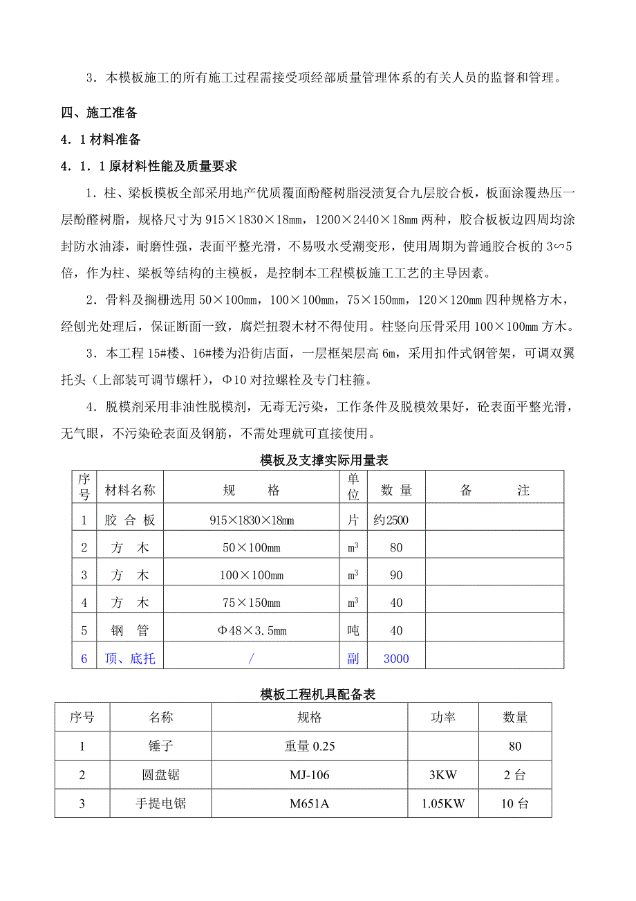 模板施工方案大全(胶合板)(某工程).doc_第3页