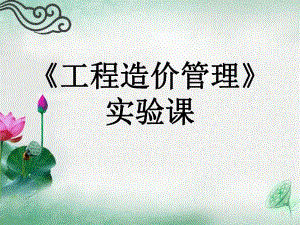 《工程造价管理》实验课新3.ppt