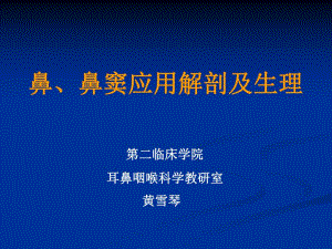 鼻鼻窦的解剖及生理慢性鼻炎..ppt