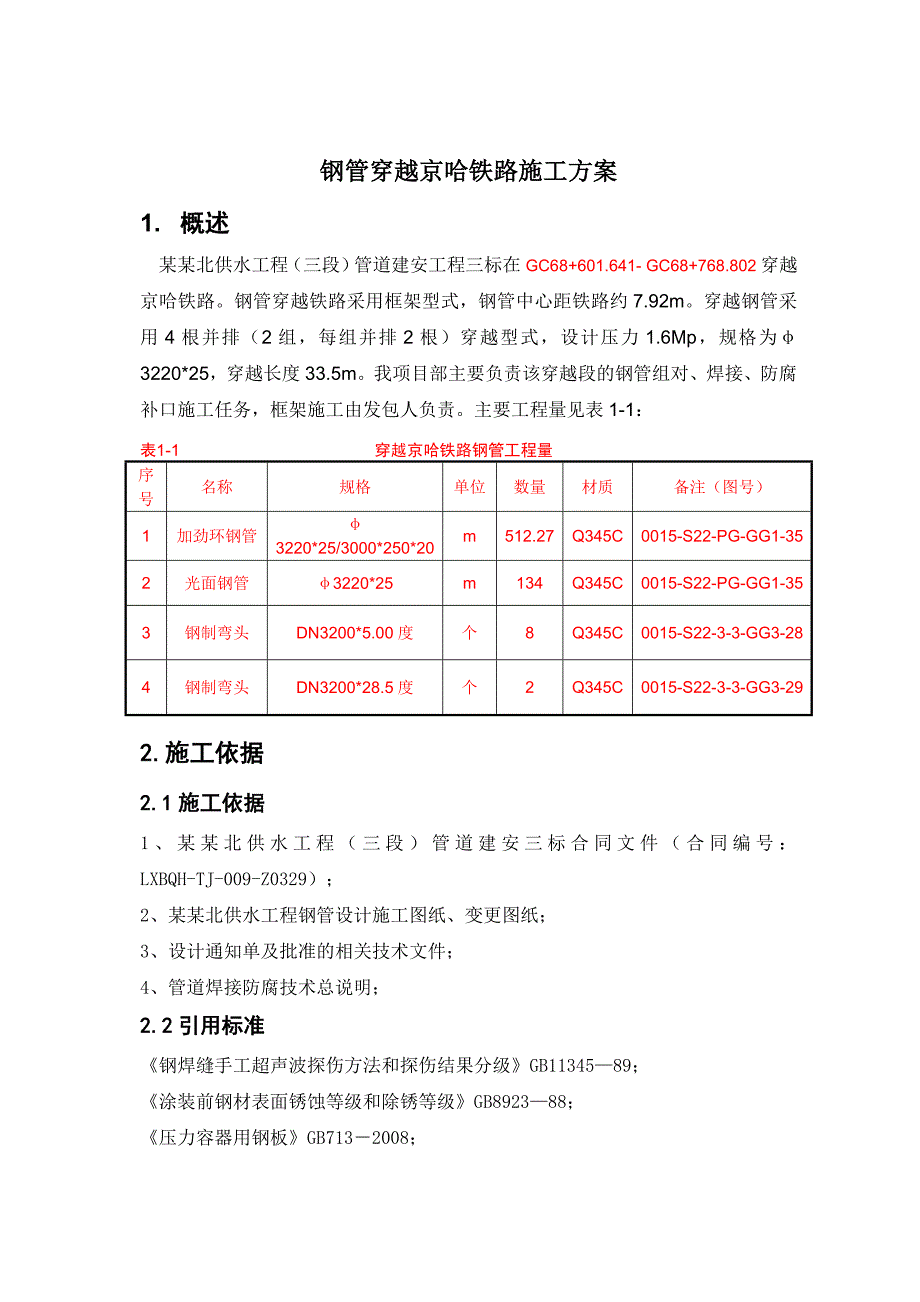 辽宁某供水工程钢管穿越铁路施工方案.doc_第2页