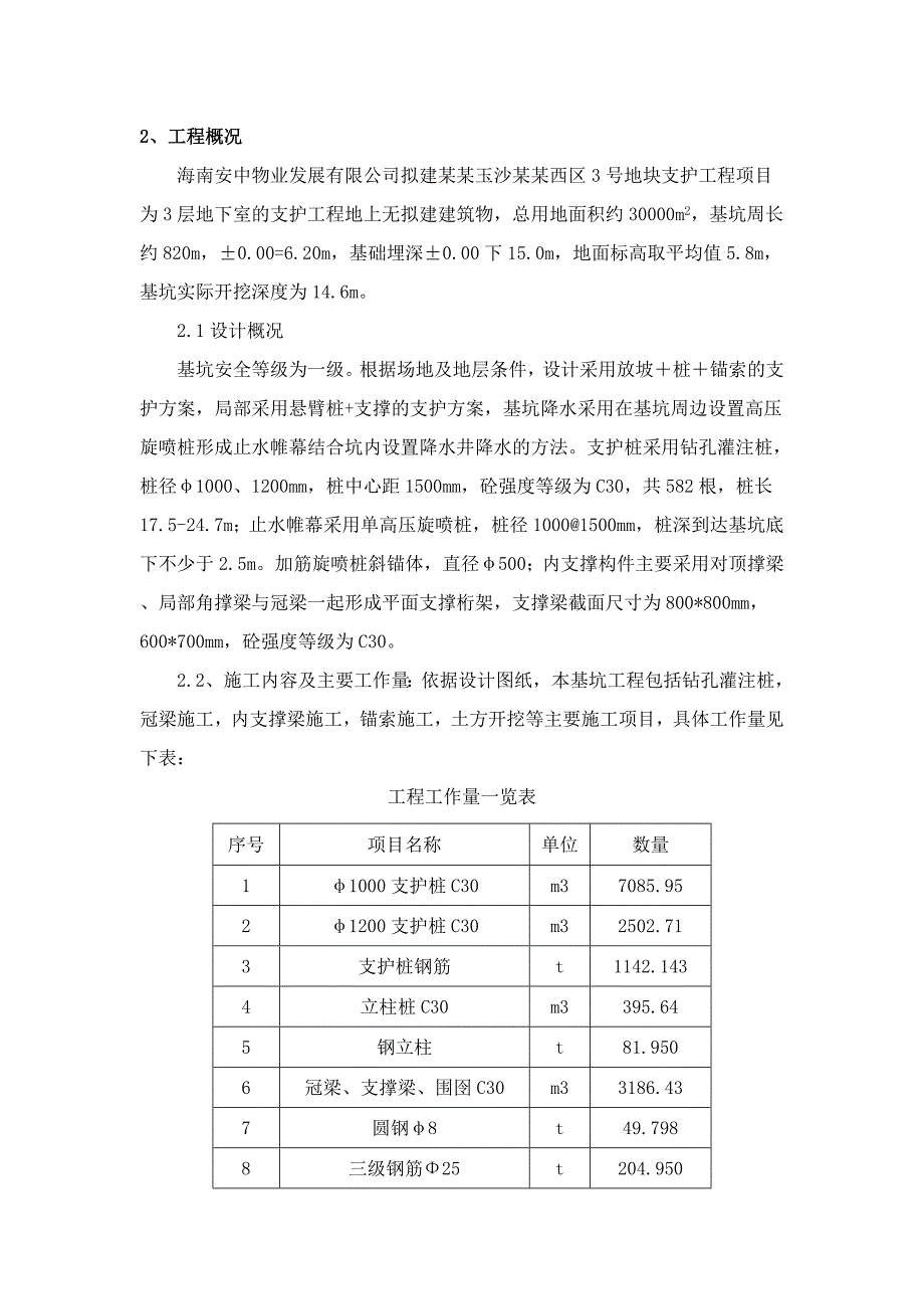 海南某地铁基坑支护及土石方开挖工程施工组织设计.doc_第2页