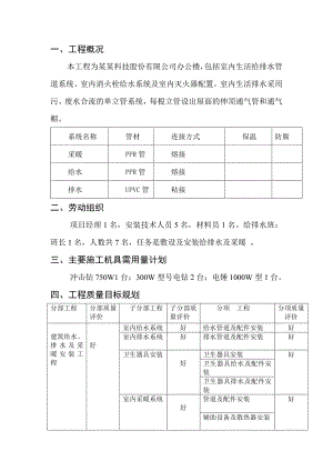 公司办公楼水暖设施施工组织设计方案.doc