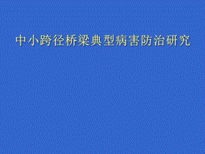 中小跨径桥梁典型病害防治研究.ppt