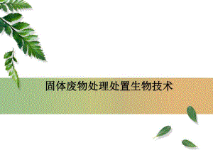 固体废物处理处置生物技术.ppt