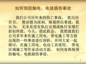 如何预防触电、电弧烧伤事故.ppt