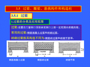 建筑结构教学PPT 过梁圈梁悬挑构件和构造柱教学PPT.ppt
