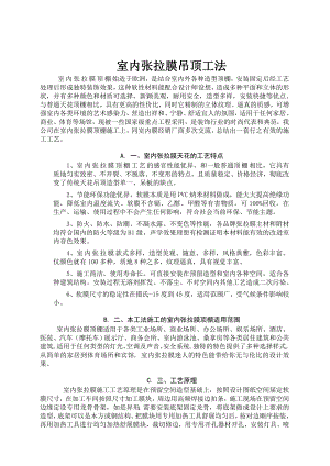 室内张拉膜吊顶施工工艺.doc