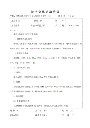客运专线特大桥工程凿桩头施工技术交底#附图.doc