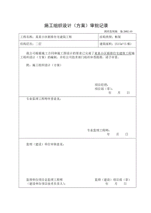 小区联排住宅建筑工程施工组织设计.doc
