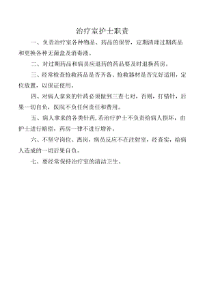 治疗室护士职责.docx