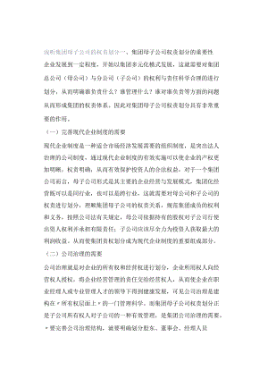 浅析集团母子公司的权责划分.docx