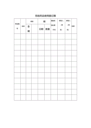 危险药品使用登记簿.docx