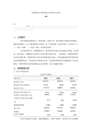 【《沱牌曲酒公司财务报告及财务比率分析》5100字（论文）】.docx