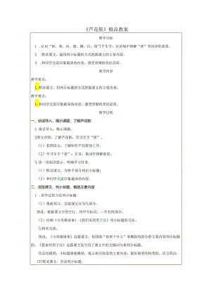 《芦花鞋》精品教案.docx