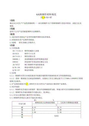 07-6A铸钢件材料规范.docx