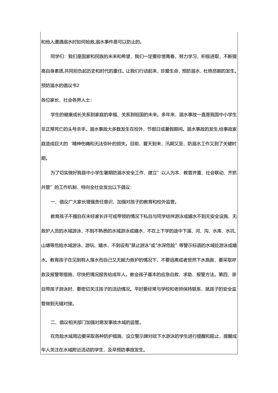 2024年预防溺水的倡议书.docx_第2页