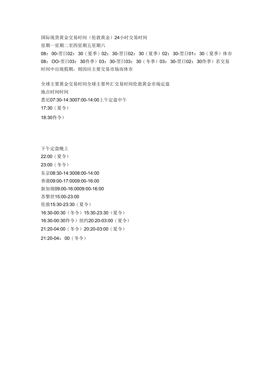 国际现货黄金交易时间.docx_第1页