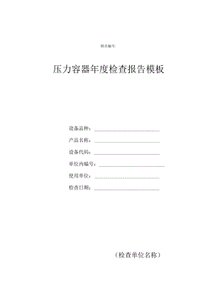 压力容器年度检查报告模板.docx