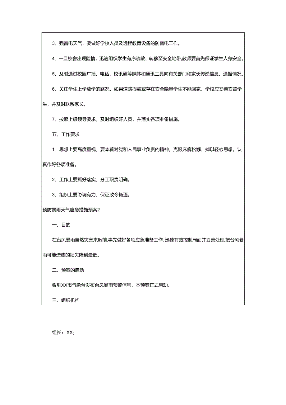 2024年预防暴雨天气应急措施预案.docx_第3页