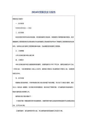 2024年预算员实习报告.docx