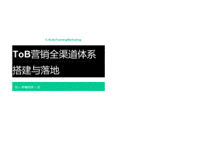 To B 营销全渠道体系搭建与落地 2020.docx