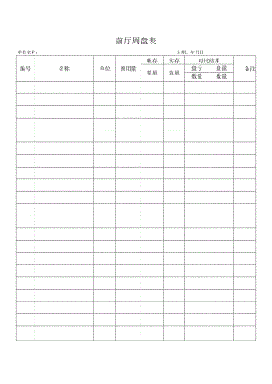 前厅周盘表格.docx