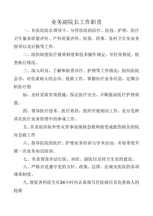 业务副院长工作职责.docx
