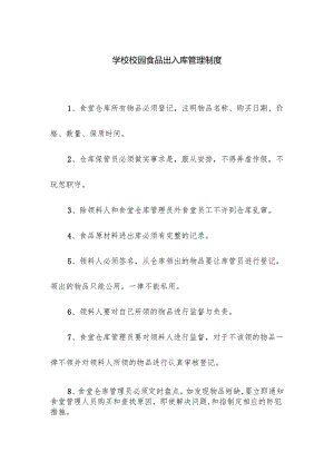 学校校园食品出入库管理制度.docx