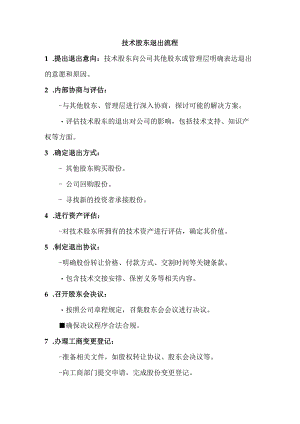 技术股东退出流程.docx