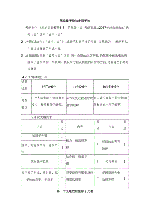 量子论初步原子核测试练习题.docx