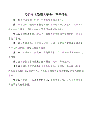 公司技术负责人安全生产责任制.docx