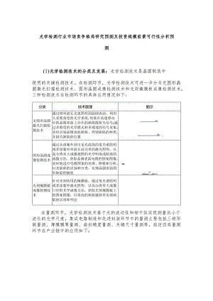 光学检测行业市场竞争格局研究预测及投资规模前景可行性分析预测.docx