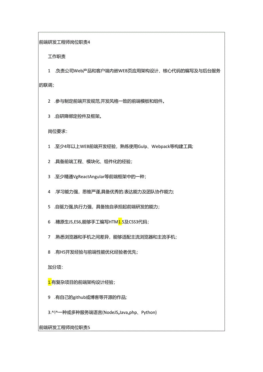 2024年前端研发工程师岗位职责.docx_第3页