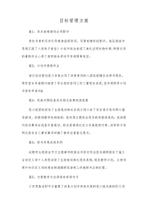 目标管理方案.docx